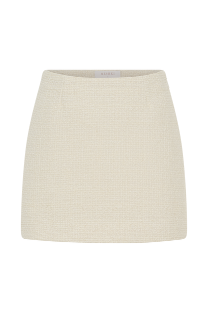 Camilla Boucle Mini Skirt - Ivory