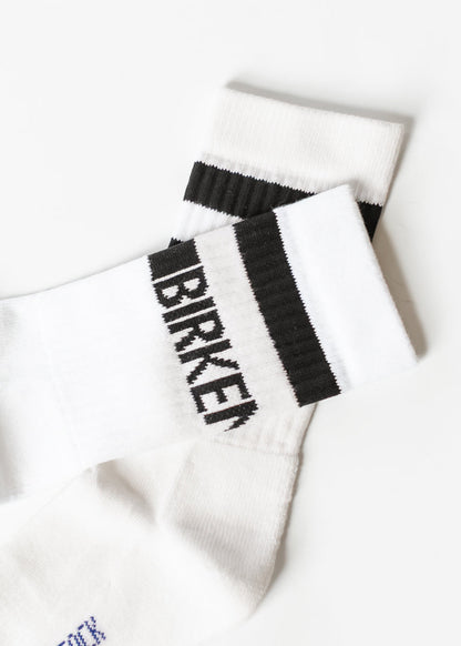 Birkenstock® Women's Cotton Crew Black Stripe Socks