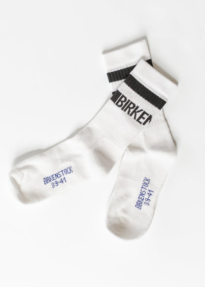 Birkenstock® Women's Cotton Crew Black Stripe Socks