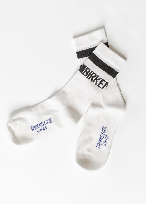Birkenstock® Women's Cotton Crew Black Stripe Socks