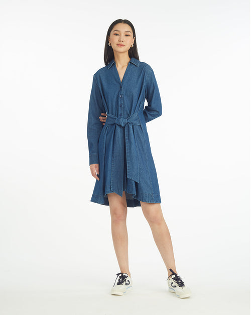 Layla Shirtdress in Dark Wash Chambray