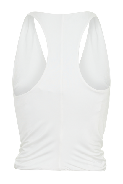 Alessandra Slinky Ruffle Top - Ivory