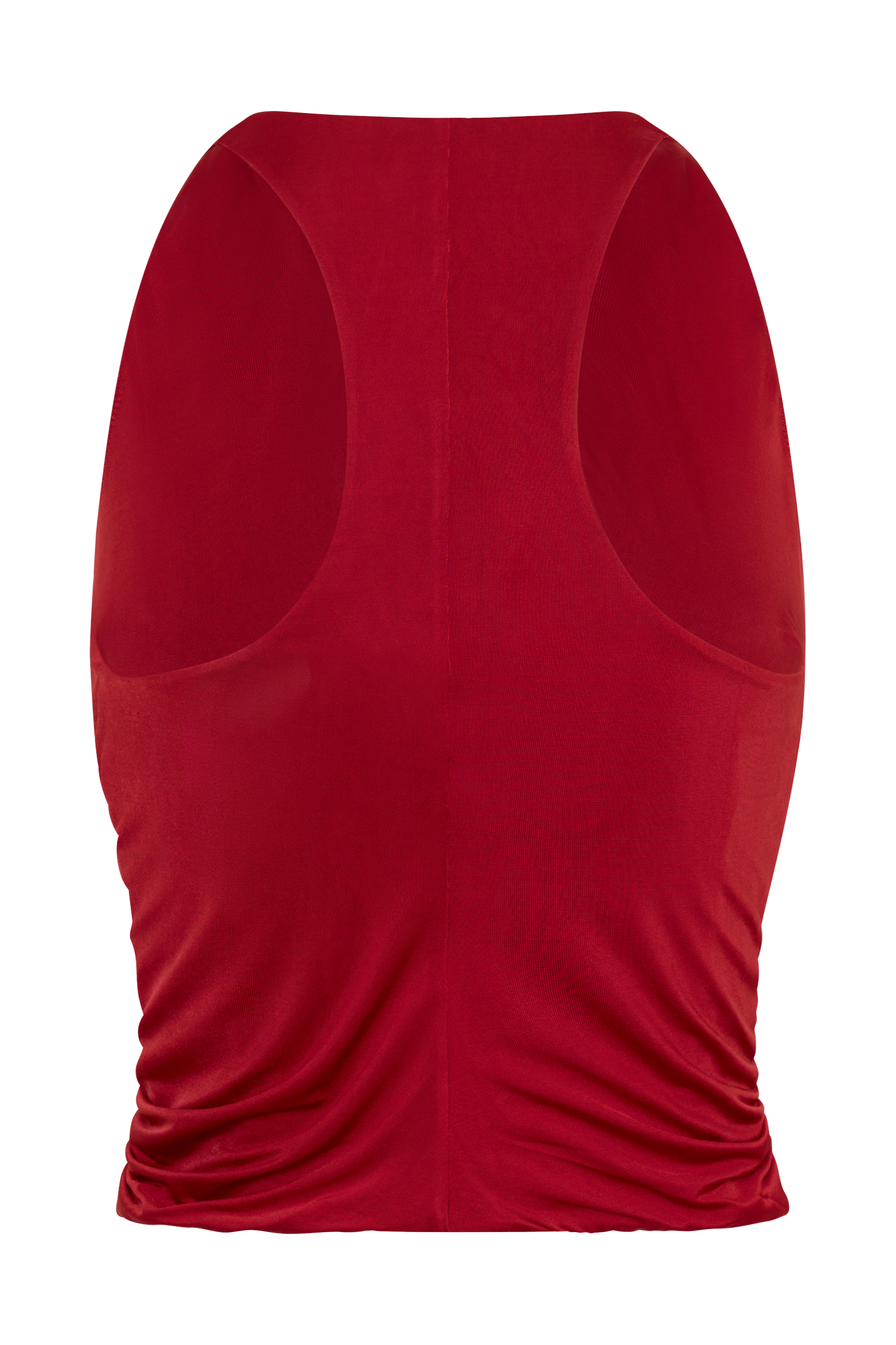 Alessandra Slinky Ruffle Top - Ruby
