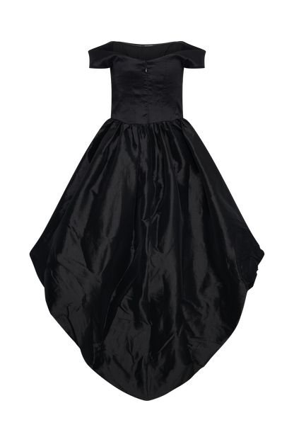 Amelia Bubble Maxi Dress - Black