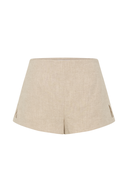 Anahita Linen Short - Natural