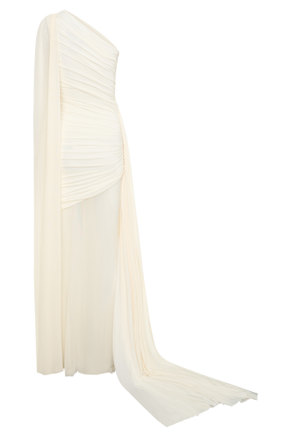 Asher Slinky One Shoulder Maxi Dress - Ivory