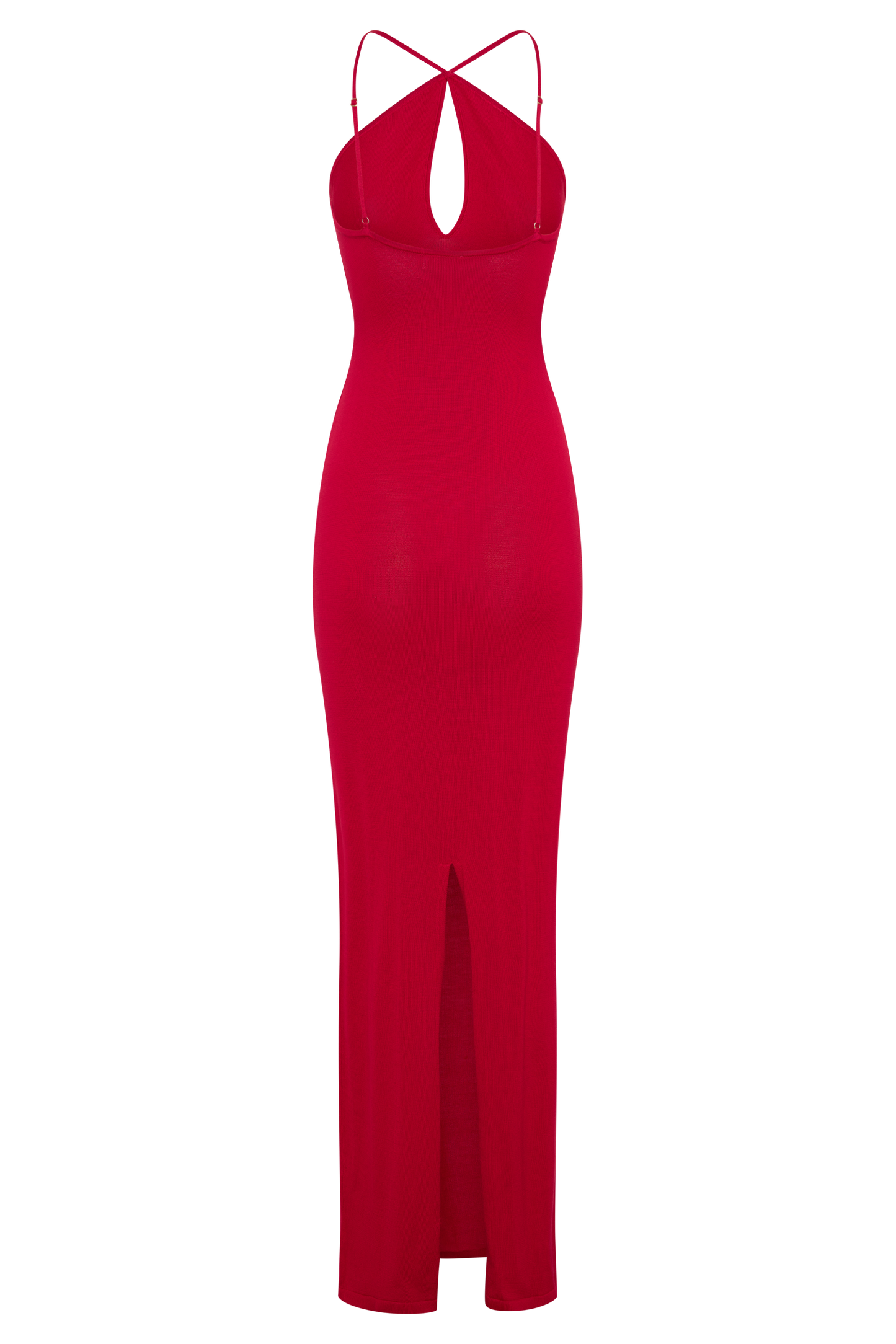 Ashtin Cross Front Knit Maxi Dress - Red