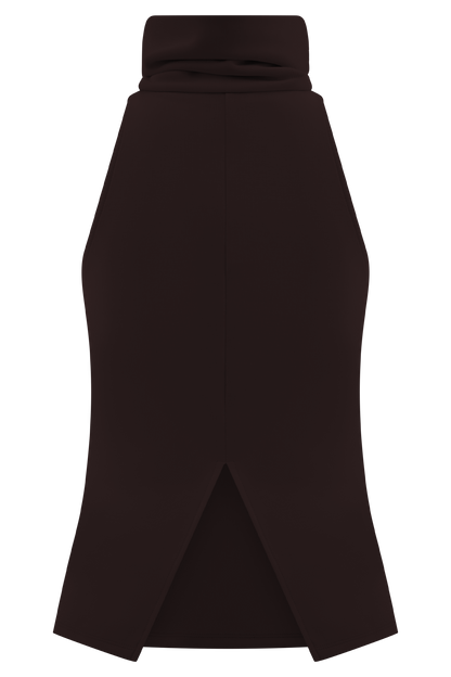 Birdie High Neck Sleeveless Top - Chocolate