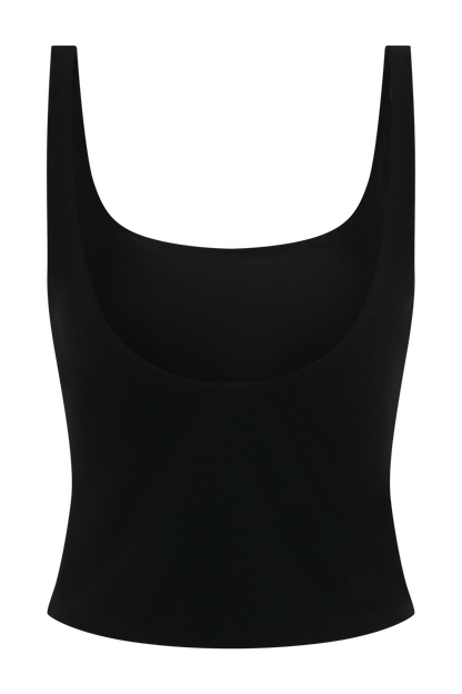 Blanca Stretch Crepe Cami Top - Black