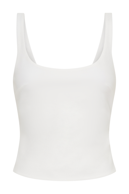 Blanca Stretch Crepe Cami Top - White