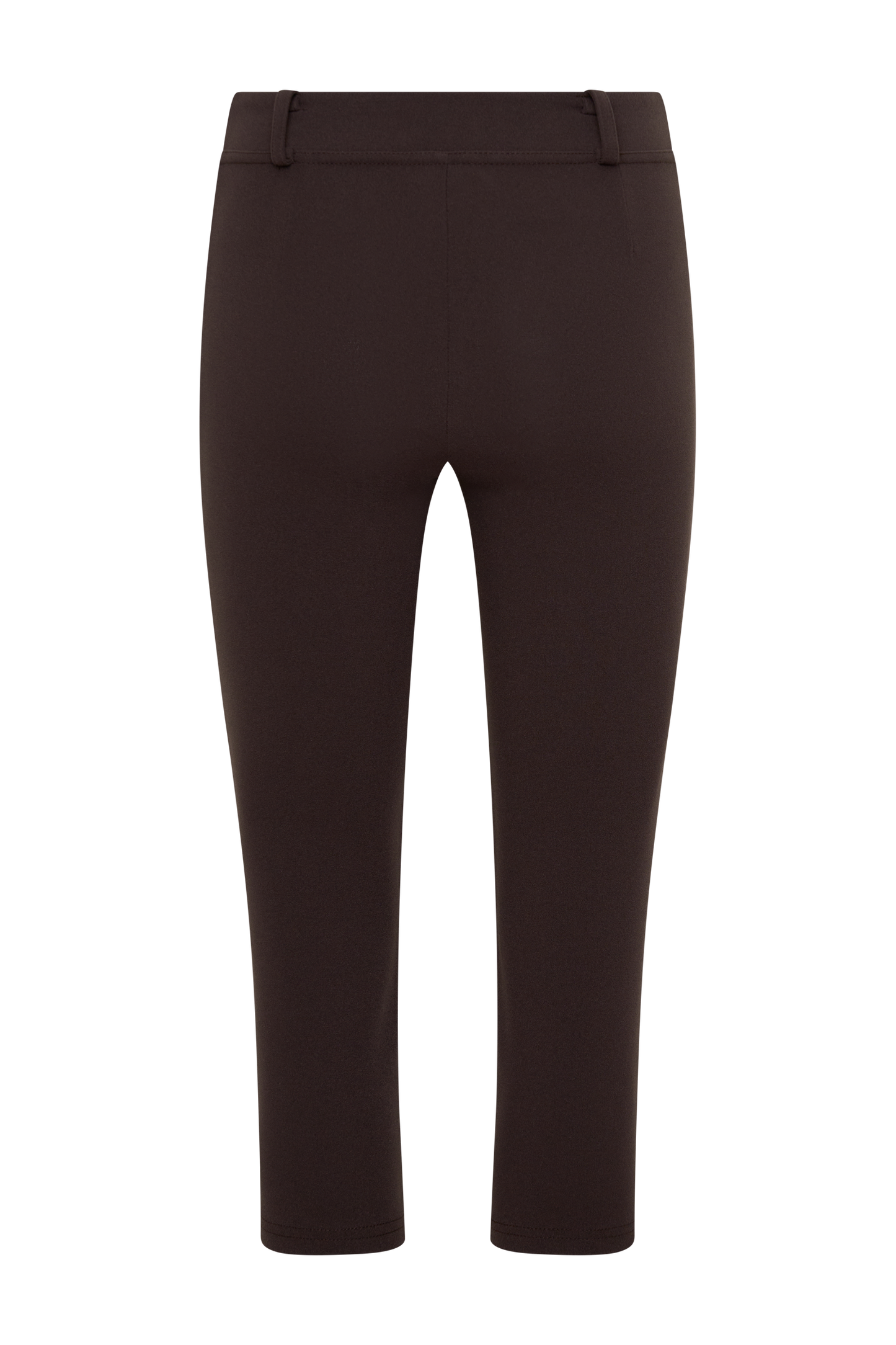 Blanca Stretch Crepe Capri Pants - Chocolate