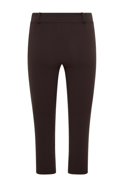 Blanca Stretch Crepe Capri Pants - Chocolate