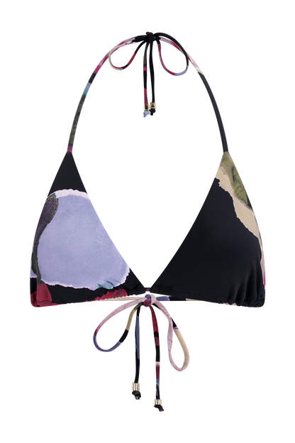 Brianna Triangle Bikini Top - Multi Fluid Reverie Print