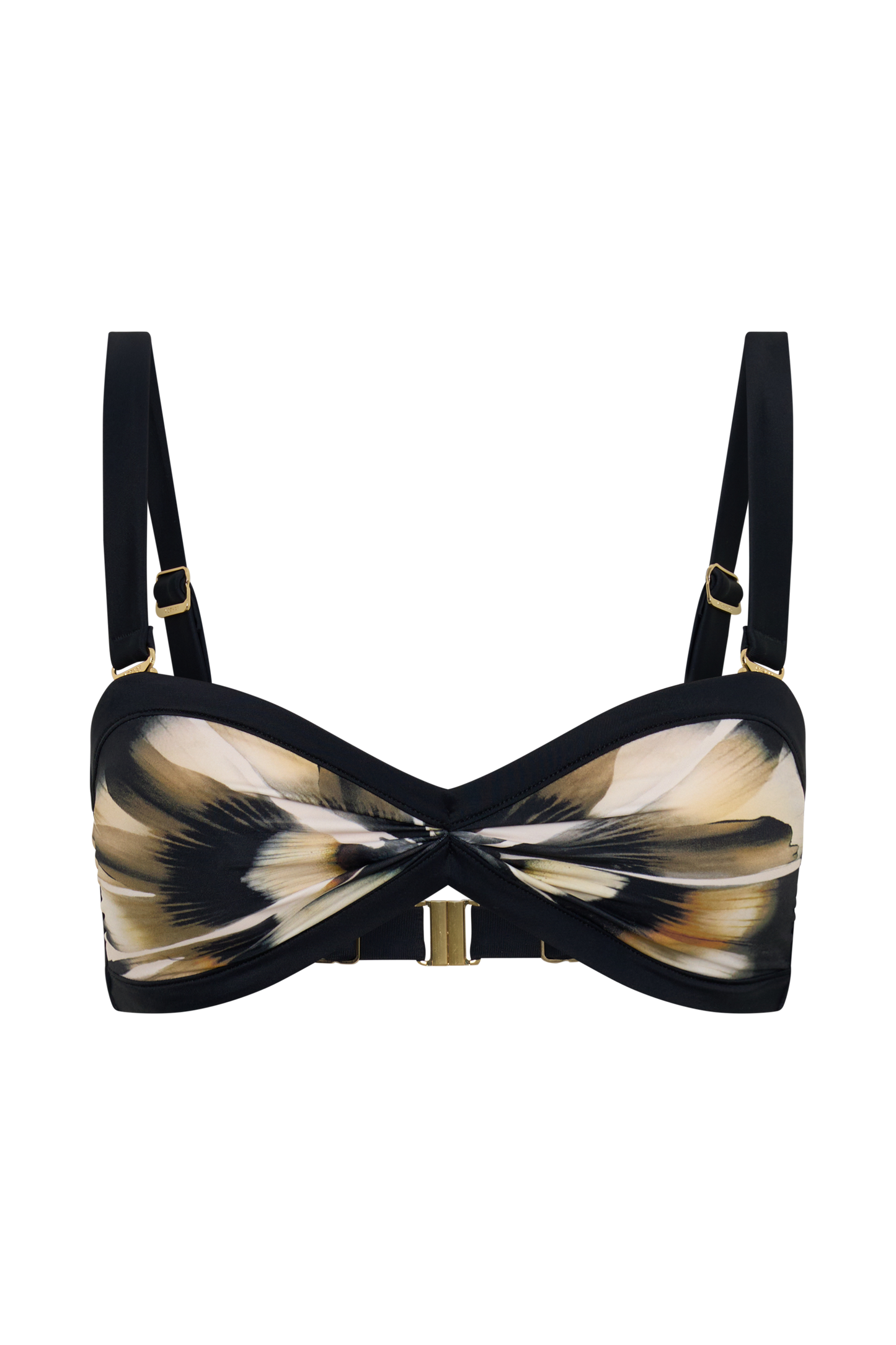 Briar Strapless Bikini Top - Ivory Oversized Floral Print