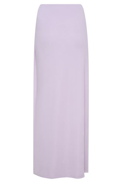Bridget Slinky Maxi Skirt With Hardware - Dusty Lilac