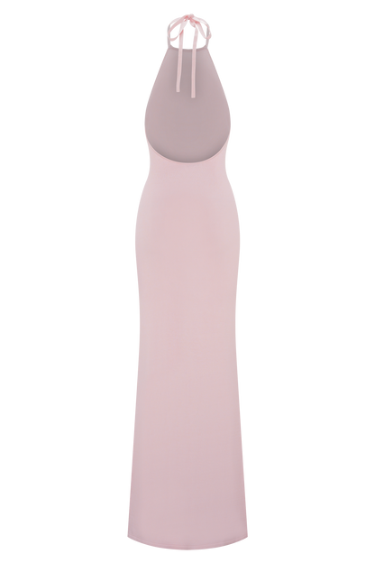 Brock Knit Halter Maxi Dress - Baby Pink