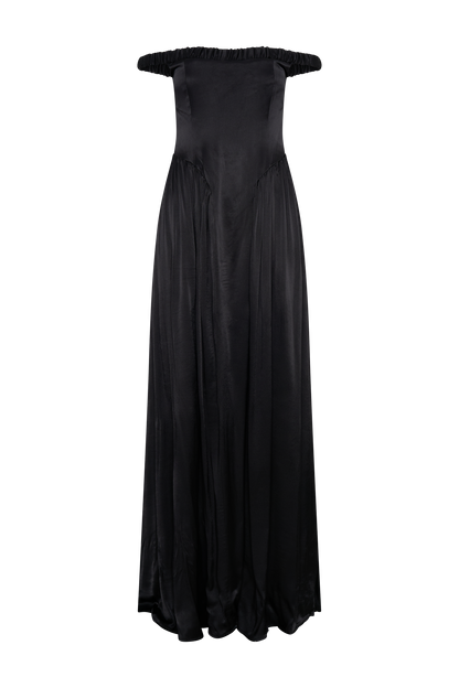 Coco Dropped Waist Maxi Dress - Black