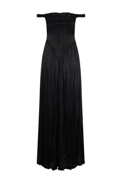 Coco Dropped Waist Maxi Dress - Black