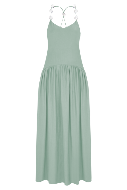 Darling Linen Maxi Dress - Sage