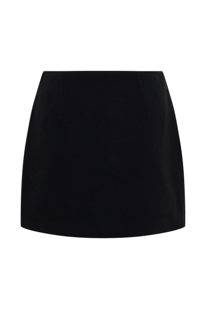 Dayana Cotton Mini Skirt - Black
