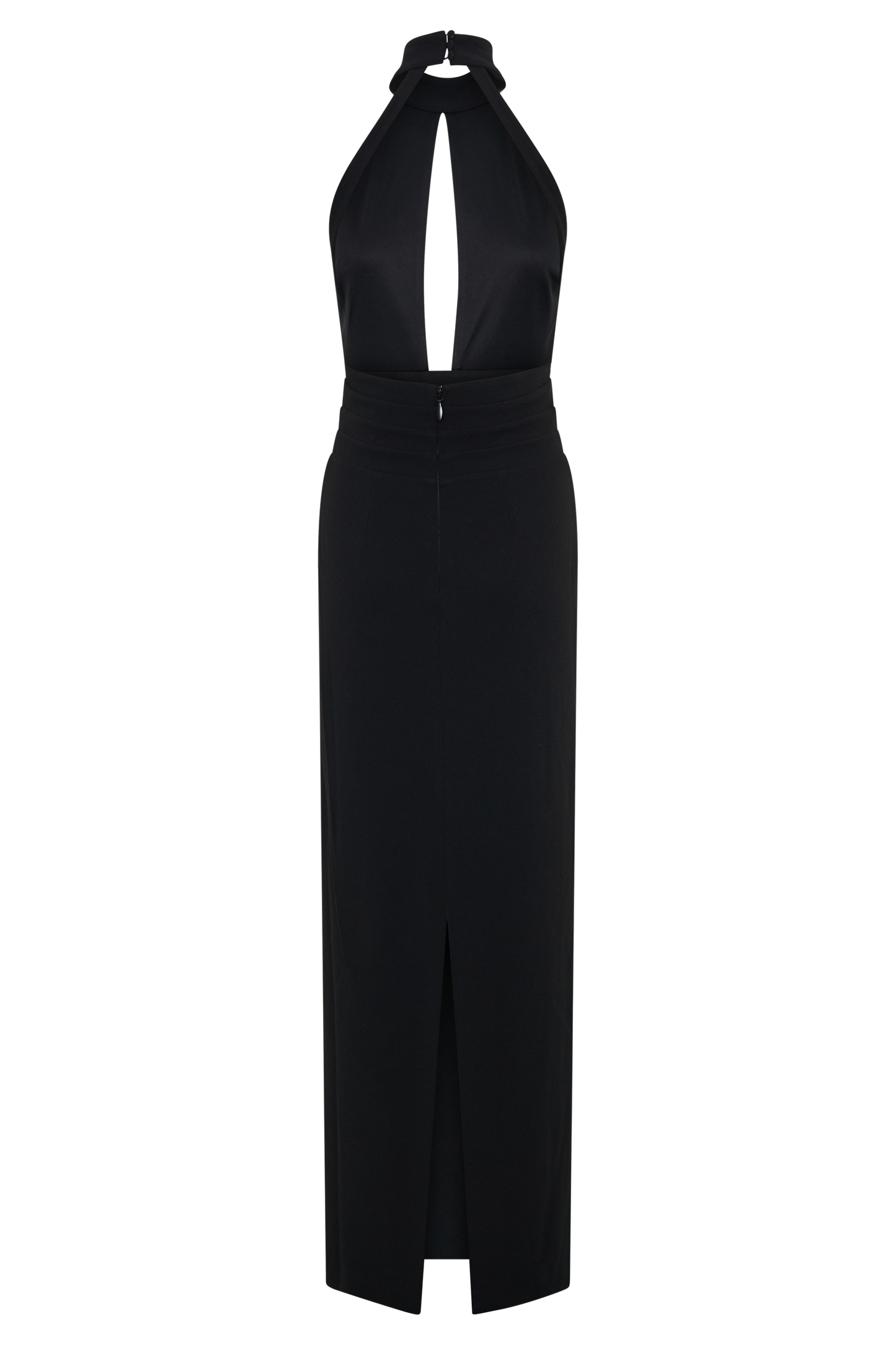 Elan Stretch Crepe Maxi Dress - Black