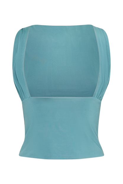 Erina Slinky Open Back Top - Teal