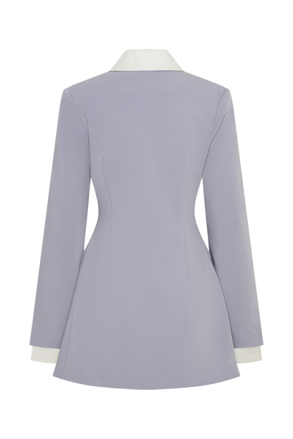 Gretchen Suiting Mini Dress - Grey
