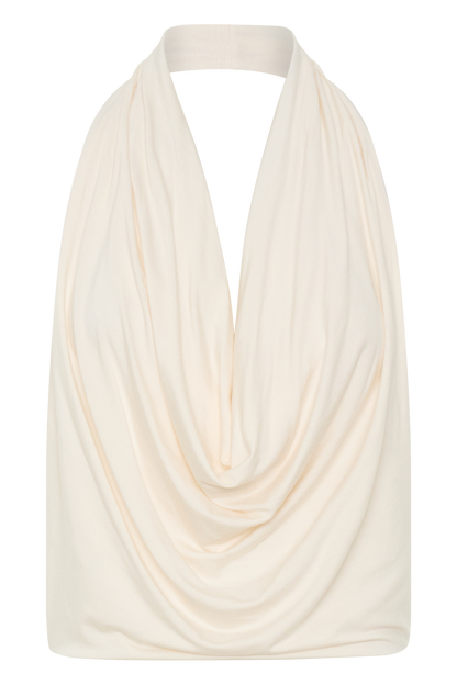 Huyen Cowl Front Modal Top - Ivory