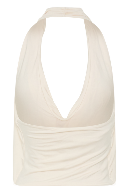 Huyen Cowl Front Modal Top - Ivory
