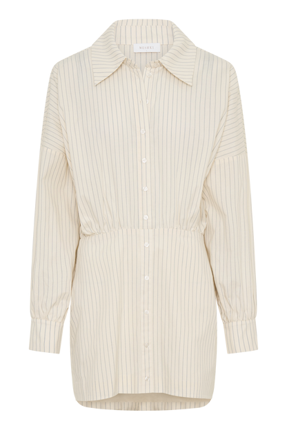 Ivy Oversize Shirt Mini Dress - Stripe
