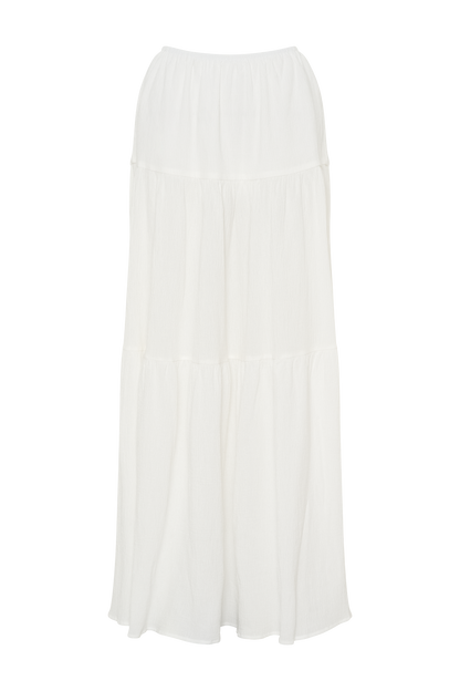 Jacinda Cotton Maxi Skirt - White