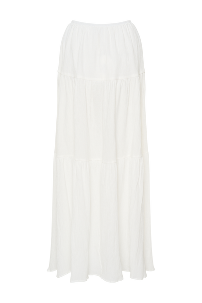 Jacinda Cotton Maxi Skirt - White