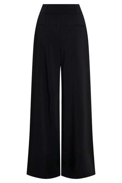 Jacqueline Pleated Wide Leg Pants - Black