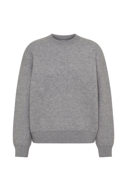 Lulu Oversized Knit Jumper - Grey Marle