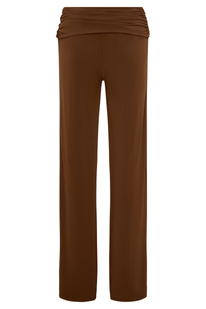 Lydia Slinky Straight Leg Pants - Chocolate