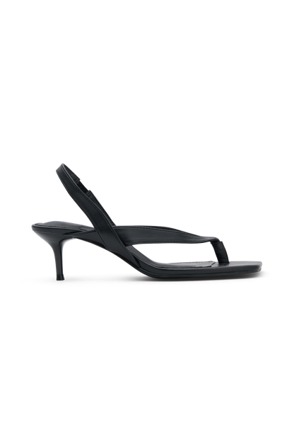 Mai Sling Back Thong Heel - Black
