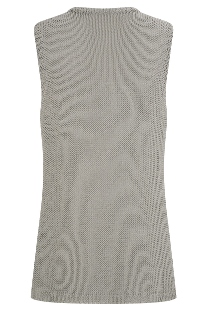 Malani Knit Top With Hardware - Sage