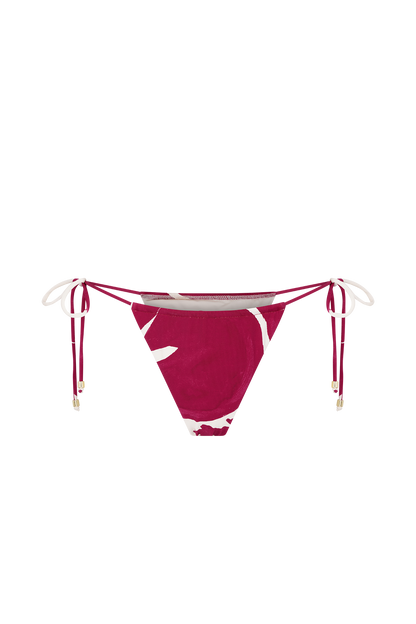 Marquise Bikini Bottom - Dragonfruit Deco Fleur Print