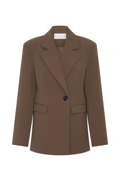 Mateo Oversized Blazer - Cacao Brown