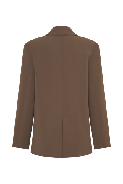 Mateo Oversized Blazer - Cacao Brown