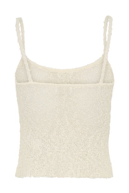 Mattais Boucle Knit Top - Ivory