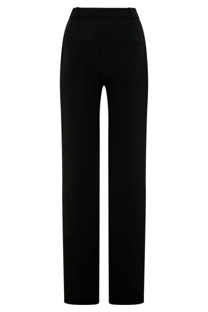 Maude Crepe Straight Leg Pants - Black