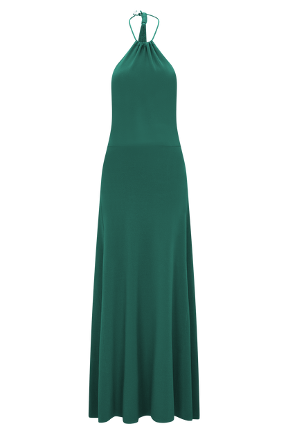 Meg Halter Tassel Maxi Dress - Emerald