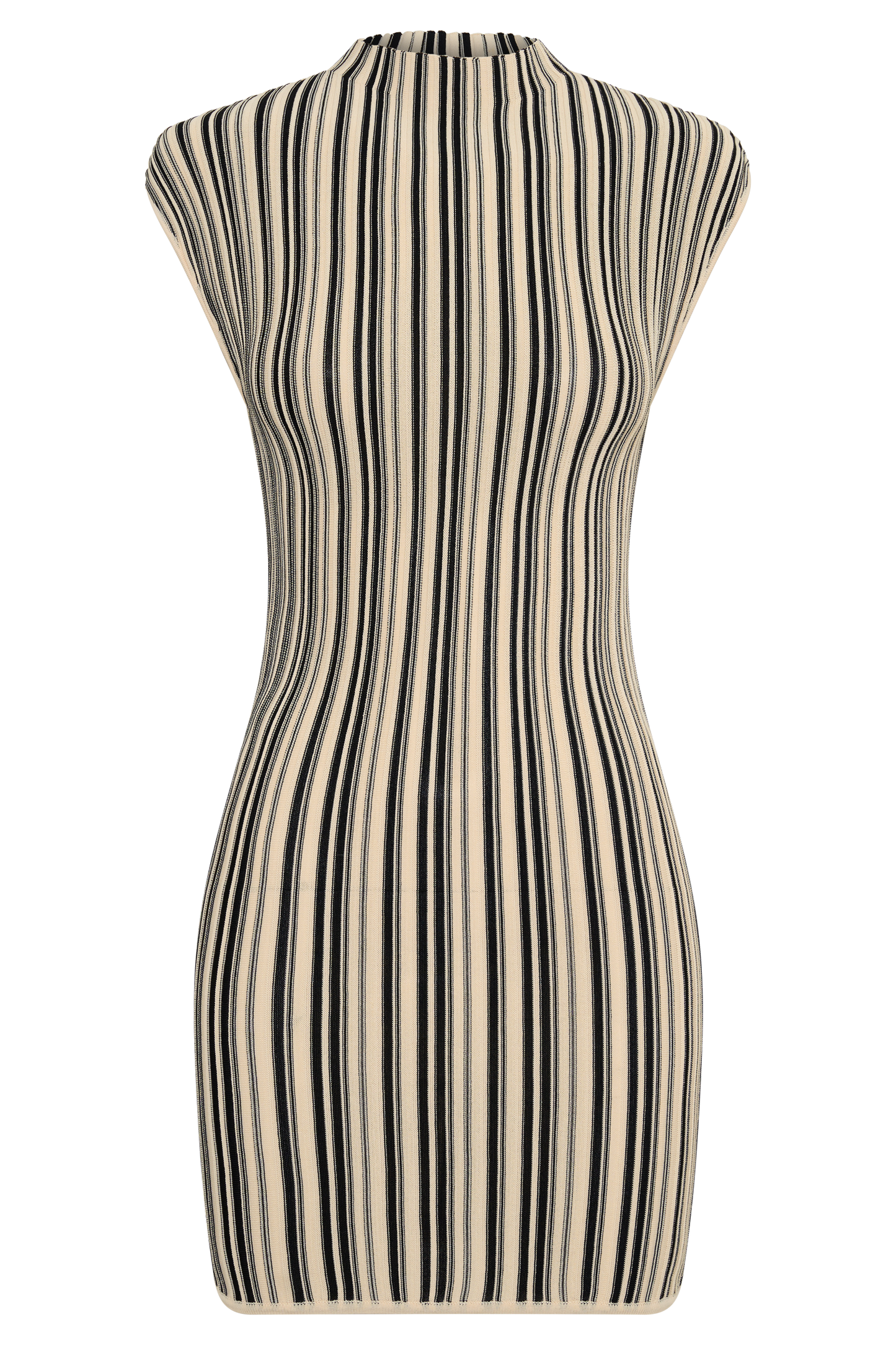 Meggie Striped Sleeveless Mini Dress - Black/Ivory