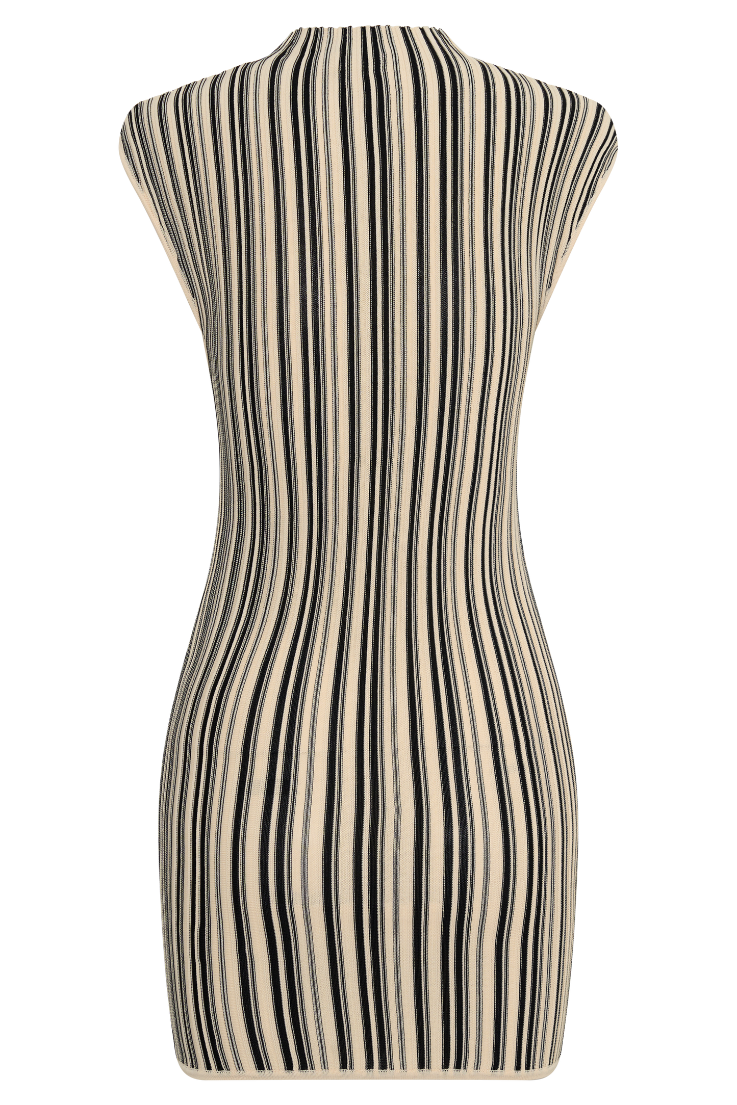 Meggie Striped Sleeveless Mini Dress - Black/Ivory