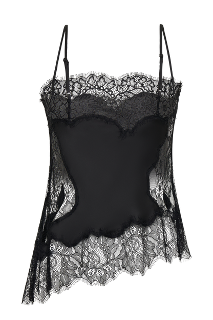 Miriam Satin & Lace Camisole - Black