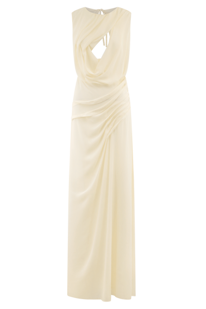 Oria Chiffon Maxi Dress - Ivory
