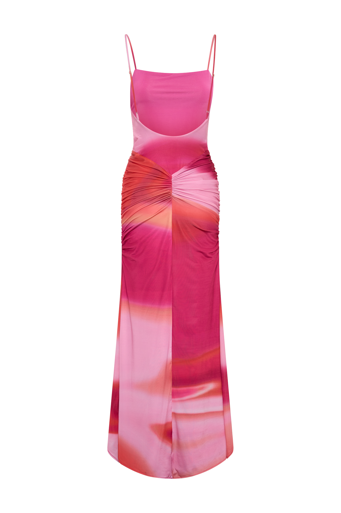 Roisin Slinky Maxi Dress - Pink Sunset Print