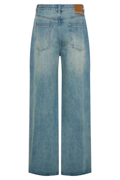 Romi Mid Rise Wide Leg Jeans - Faded Mid Blue
