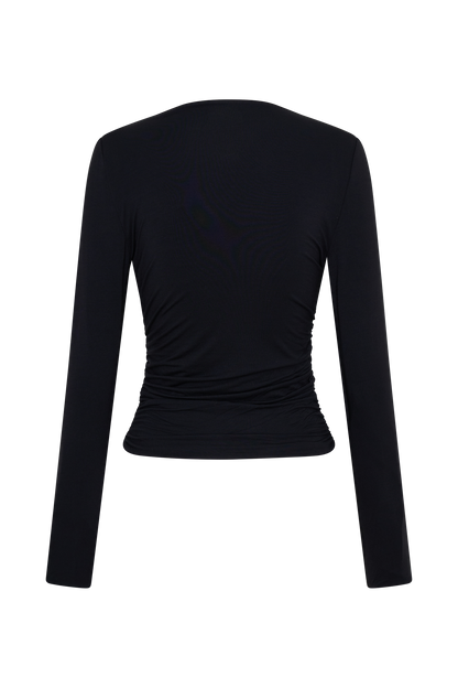 Sari Long Sleeve Modal Top - Black